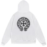 Chrome Hearts Horseshoe Logo Pullover Hoodie White
