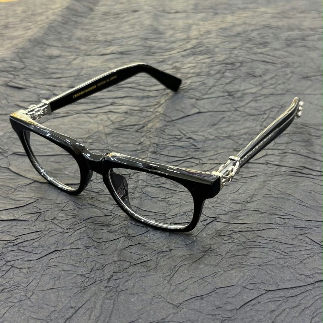 chrome-hearts-black-rectangular-floral-cross-glasses chrome hearts black rectangular floral cross glasses