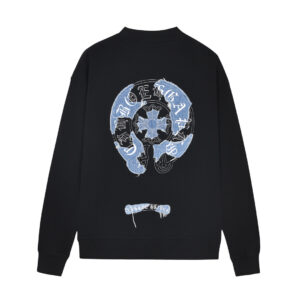 Chrome Hearts Black Blue Denim Horseshoe Long Sleeve