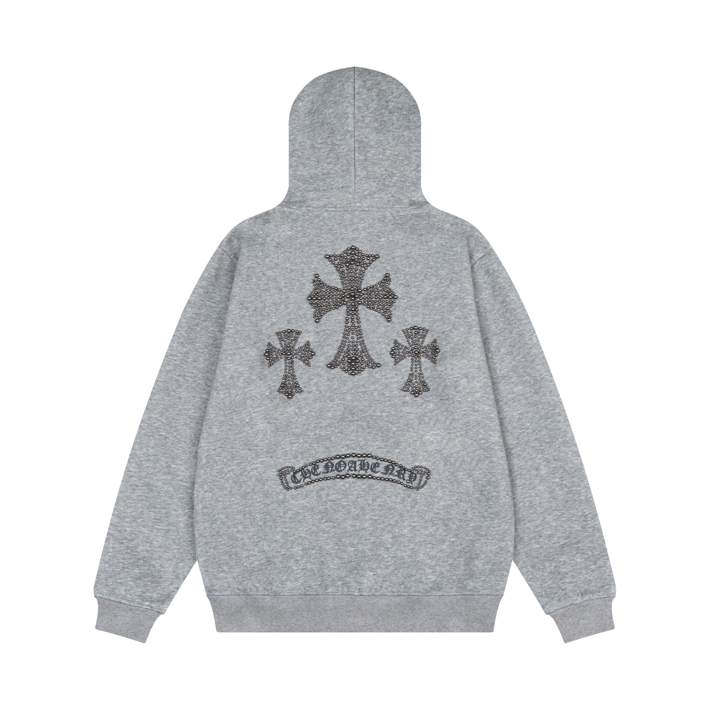 Chrome Hearts Studded Triple Cross Zip-Up Hoodie Chrome Hearts Studded Triple Cross Zip-Up Hoodie