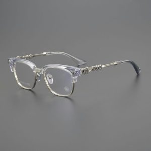 Chrome Hearts Clear Silver Temple Optical Glasses