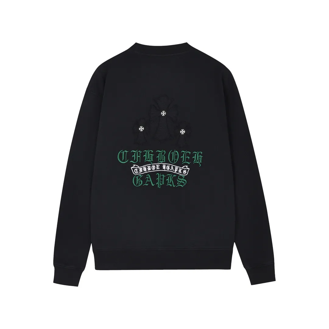 Chrome Hearts Black GAPS Cross Crewneck Sweatshirt Chrome Hearts Black GAPS Cross Crewneck Sweatshirt