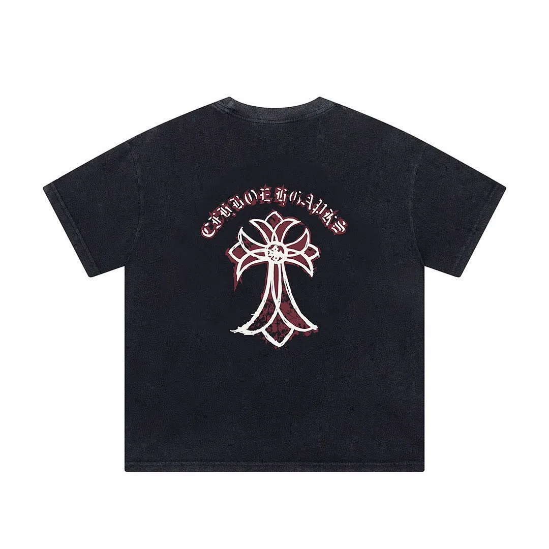 Chrome Hearts Black Red Cross Graphic T-Shirt Chrome Hearts Black Red Cross Graphic T-Shirt