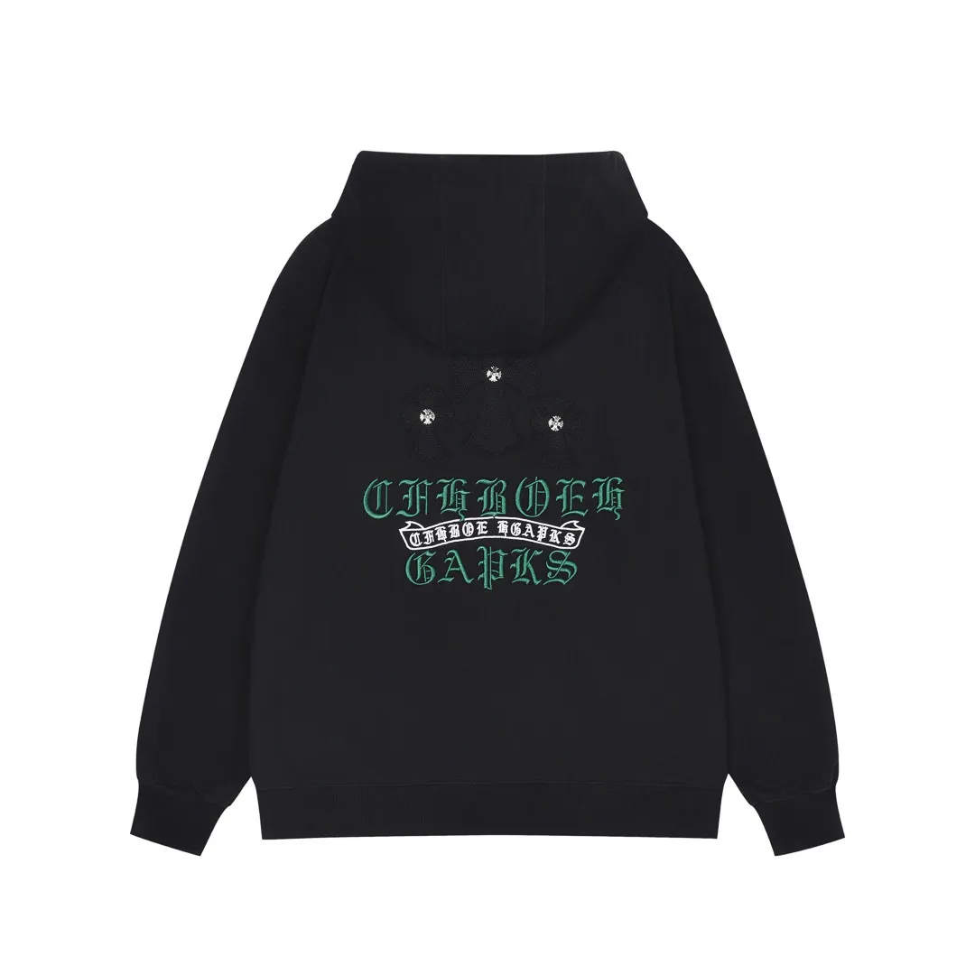 imgi_60_7fcccedf Chrome Hearts Black Forever Garks Zip Up Hoodie