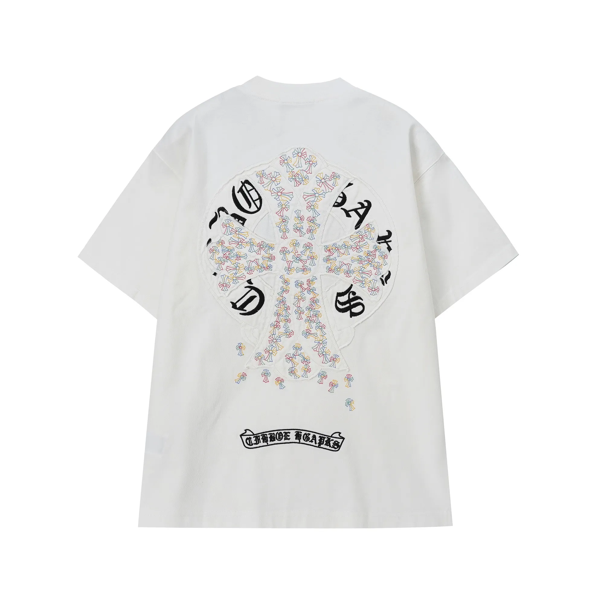 Chrome Hearts White Multicolor Cross Graphic Shirt Chrome Hearts White Multicolor Cross Graphic Shirt
