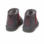 Chrome Hearts Grey Suede Mini Ankle UGG Boots