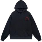 Chrome Hearts Red Cross Horseshoe Pullover Hoodie Black