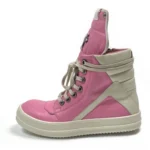 Chrome Hearts x Rick Owens Geobasket Pink High-Top Sneakers