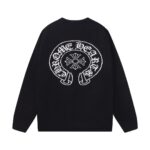 Chrome Hearts CH Gothic Logo Crewneck Sweater Black