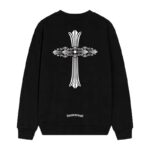 Chrome Hearts Ornate Floral Cross Crewneck Sweatshirt Black