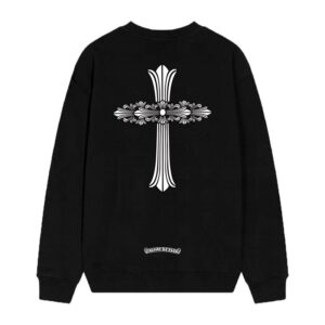 Chrome Hearts Ornate Floral Cross Crewneck Sweatshirt Black