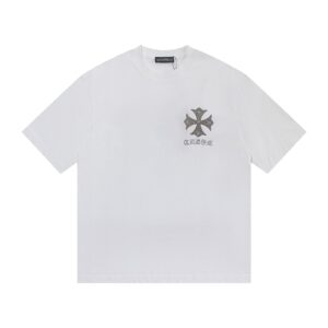 Chrome Hearts Rhinestone Horseshoe Cross T-Shirt White