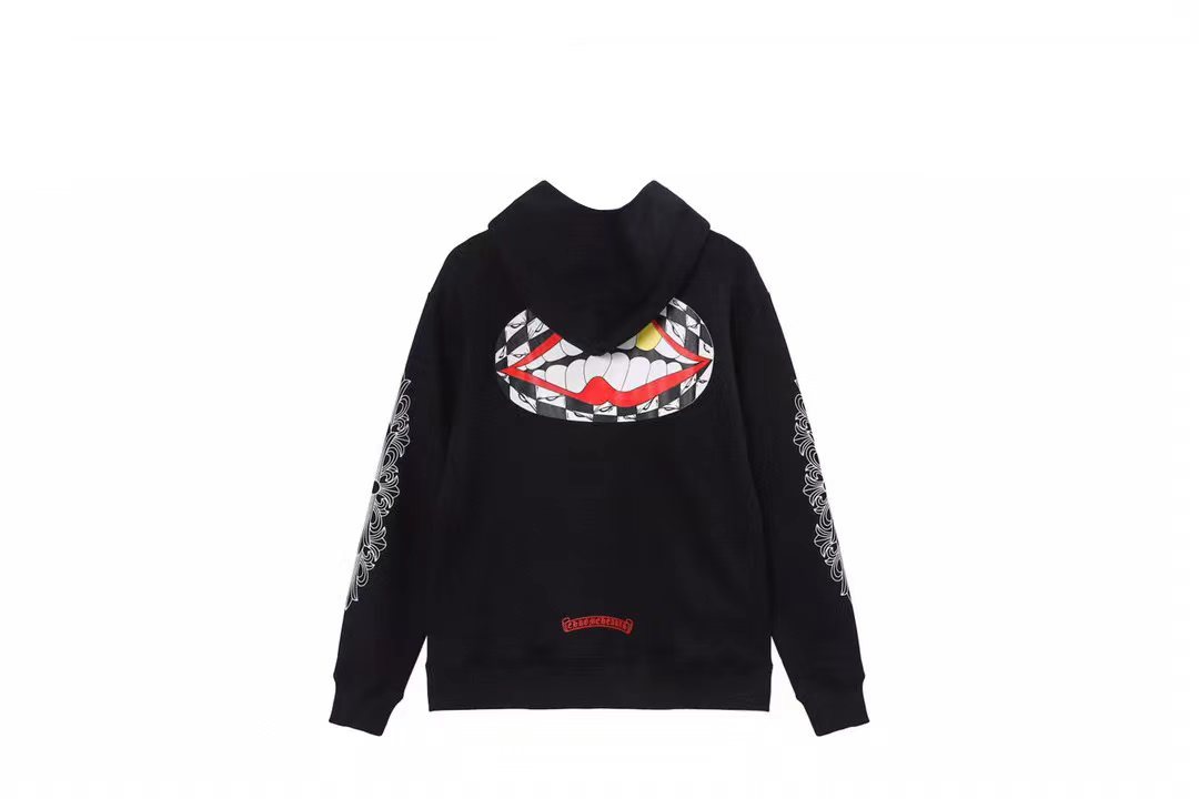 Chrome Hearts Smile Graphic Pullover Hoodie Black Chrome Hearts Smile Graphic Pullover Hoodie Black