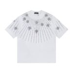 Chrome Hearts Rhinestone Cross Sunburst T-Shirt White