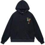 Chrome Hearts x LV Multicolor Logo Pullover Hoodie Black