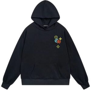Chrome Hearts x LV Multicolor Logo Pullover Hoodie Black