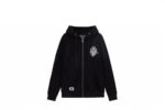 Chrome Hearts Ornate Dagger Crest Zip-Up Hoodie Black