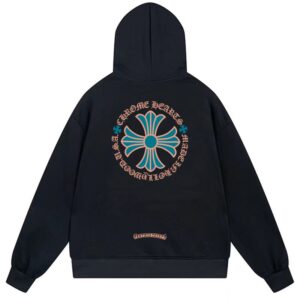 Chrome Hearts Multicolor Cross Circle Pullover Hoodie Black