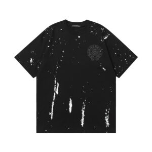 Chrome Hearts Rhinestone Horseshoe Splatter T-Shirt Black