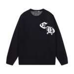 Chrome Hearts CH Gothic Logo Crewneck Sweater Black