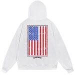 Chrome Hearts American Flag Graphic Pullover Hoodie White