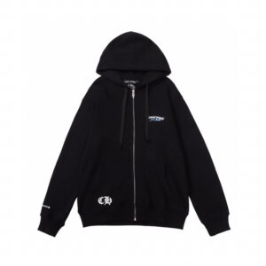 Chrome Hearts St. Barth Cross Logo Zip-Up Hoodie Black