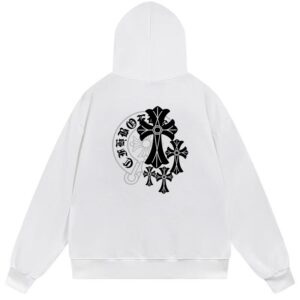 Chrome Hearts Cross Cluster Horseshoe Pullover Hoodie White