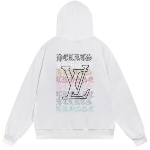 Chrome Hearts x LV Multicolor Logo Pullover Hoodie White