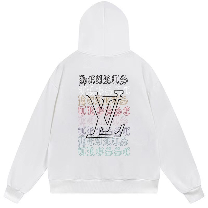 d3c914e7 Chrome Hearts x LV Multicolor Logo Pullover Hoodie White