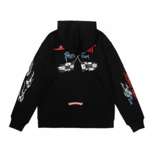 Chrome Hearts Peace Team Graphic Pullover Hoodie Black