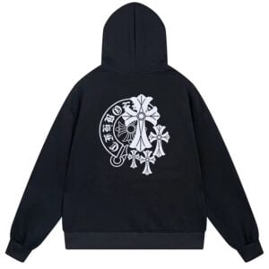 Chrome Hearts Cross Cluster Horseshoe Pullover Hoodie Black