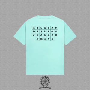 Chrome Hearts Gothic Alphabet Grid T-Shirt Mint Green