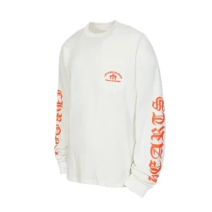 Chrome Hearts White Orange Hollywood Triple Cross Long Sleeve