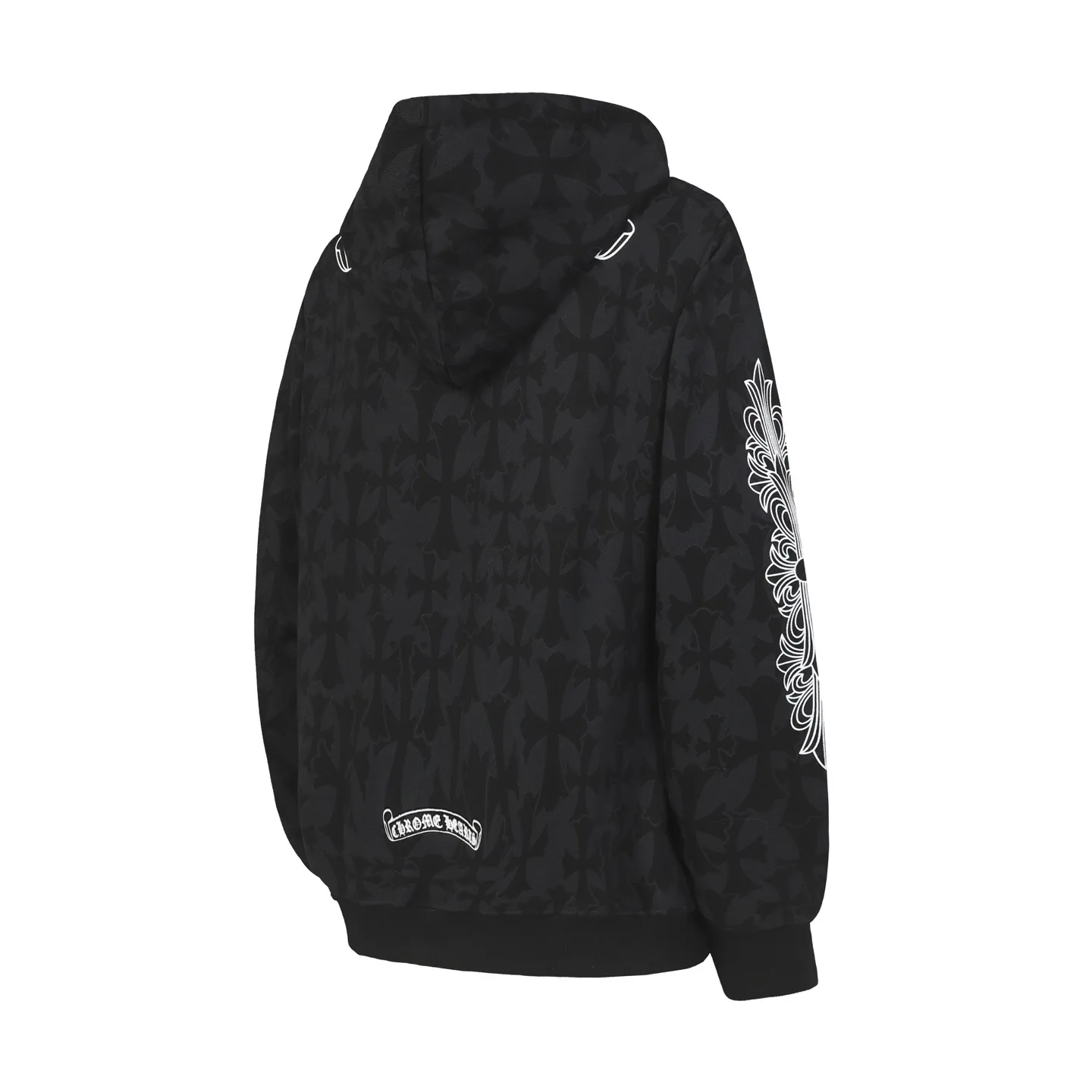 Chrome Hearts Black Shadow Cross Scroll Zip Hoodie Chrome Hearts Black Shadow Cross Scroll Zip Hoodie