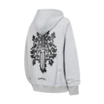 Chrome Hearts Grey Ornamental Dagger Zip-Up Hoodie
