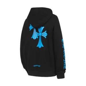 Chrome Hearts Black Blue Cross Pullover Hoodie