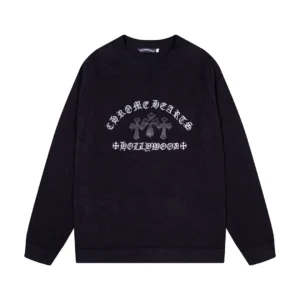 Chrome Hearts Hollywood Triple Cross Knit Sweater Black