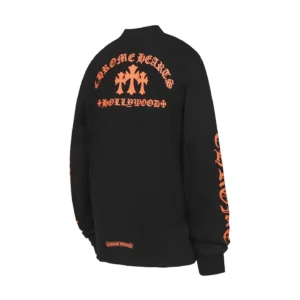 Chrome Hearts Black Orange Hollywood Triple Cross Long Sleeve