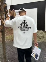 Chrome Hearts Triple Cross Back Print Shirt White