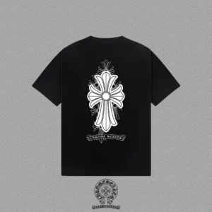 Chrome Hearts Ornate Cross Back Print T-Shirt Black